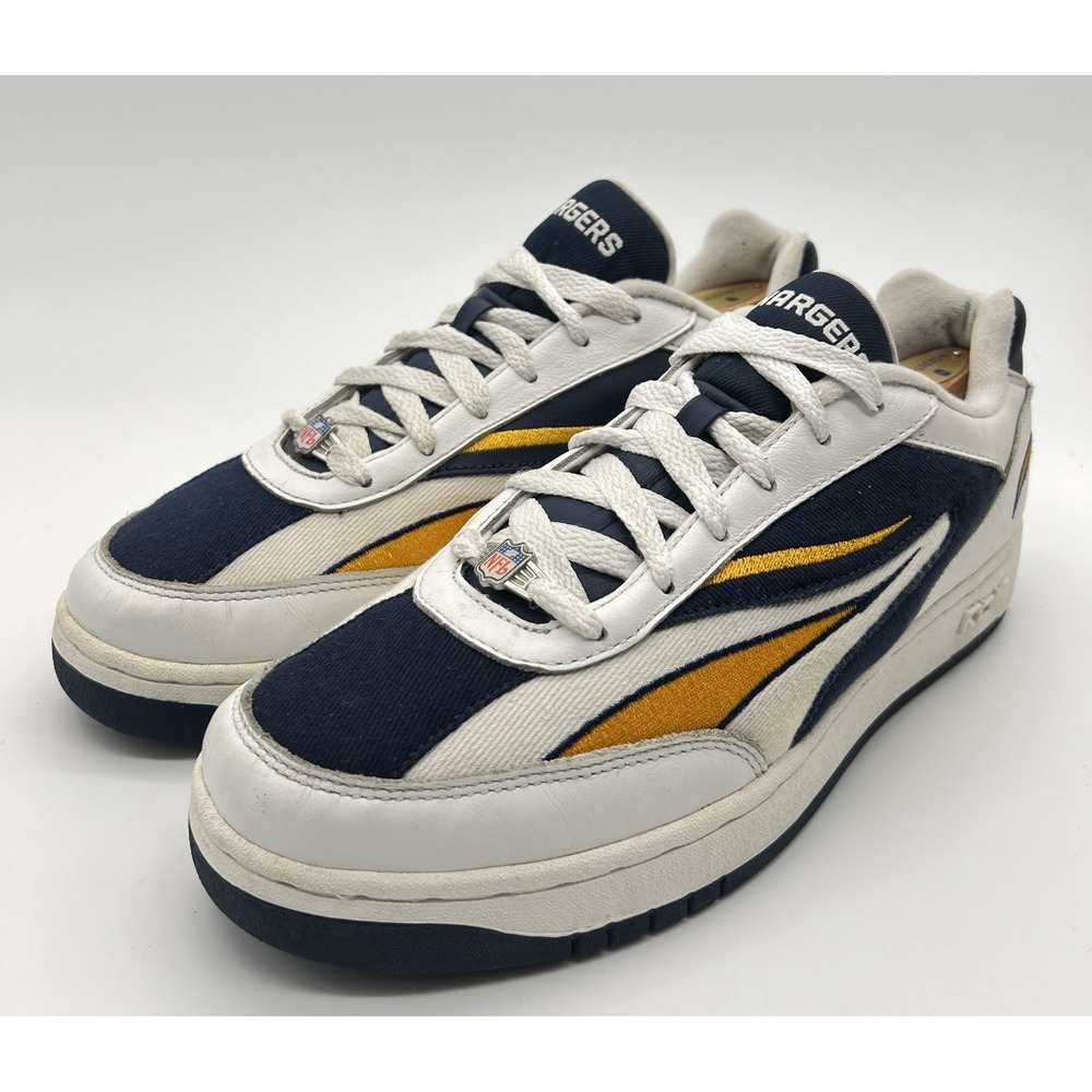 VTG Reebok NFL San Diego Chargers  Football Sneakers Athletic Shoes  Men Sz 12 - Picture 3 of 9
